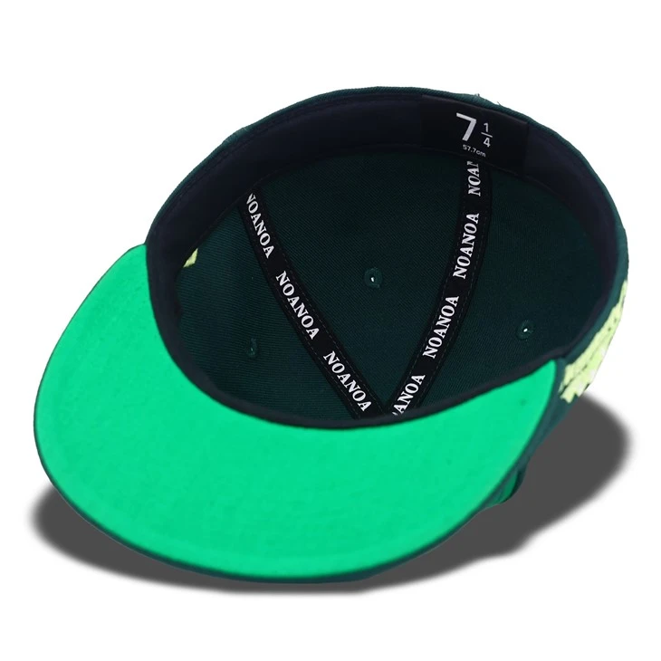 Green Version Sunset Mountains Fitted Cap